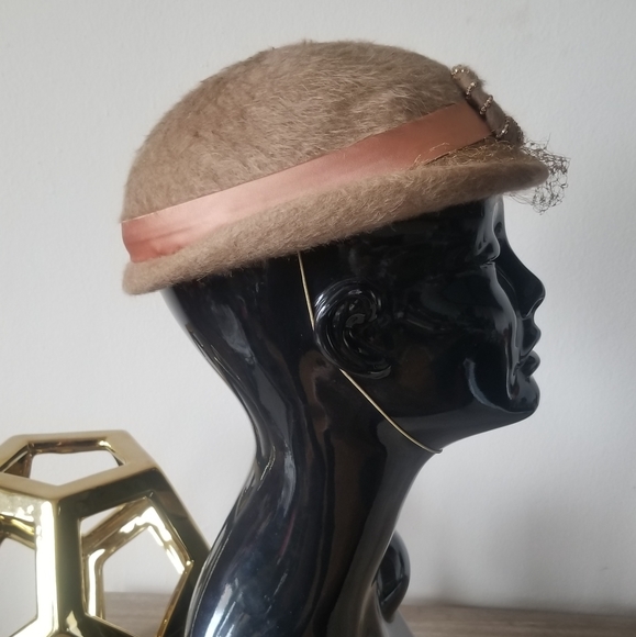 VTG 50s Gimbel Brothers Merri Soie Hat - Picture 6 of 8
